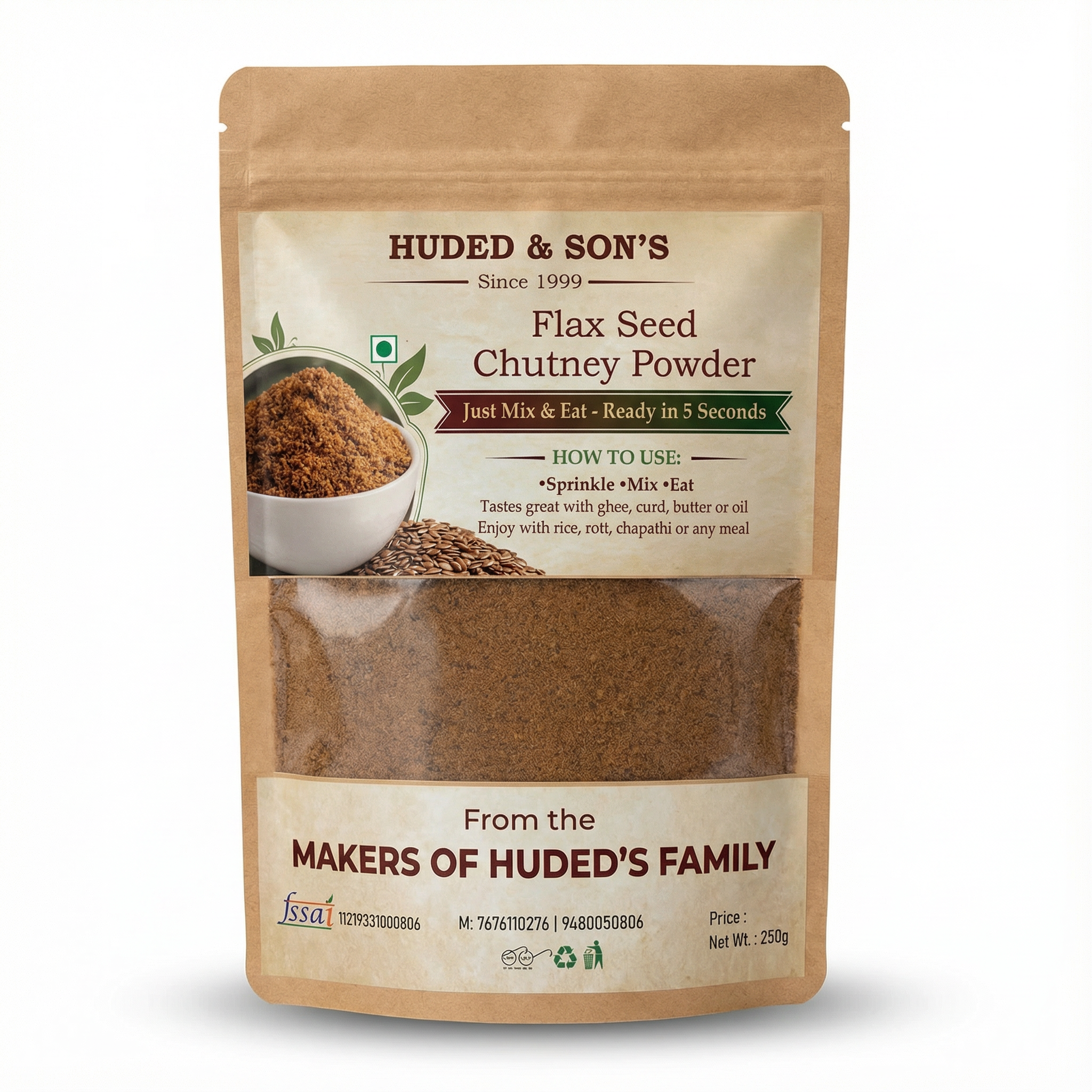 Flax Seed Chutney(Pudi)