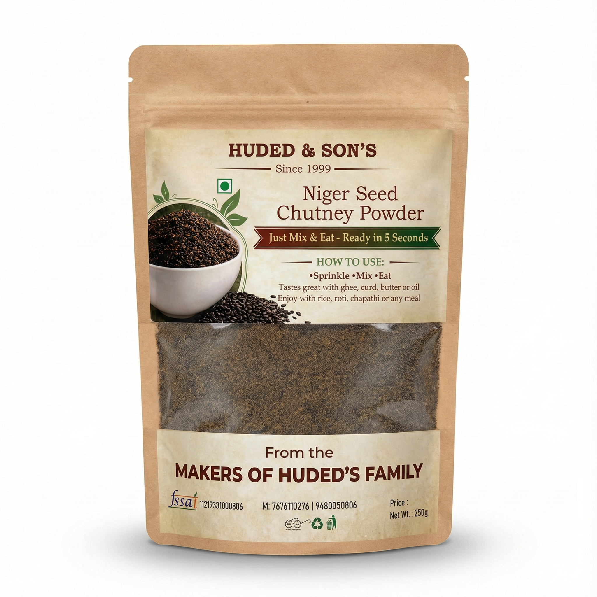 Niger Seed Chutney(Pudi)