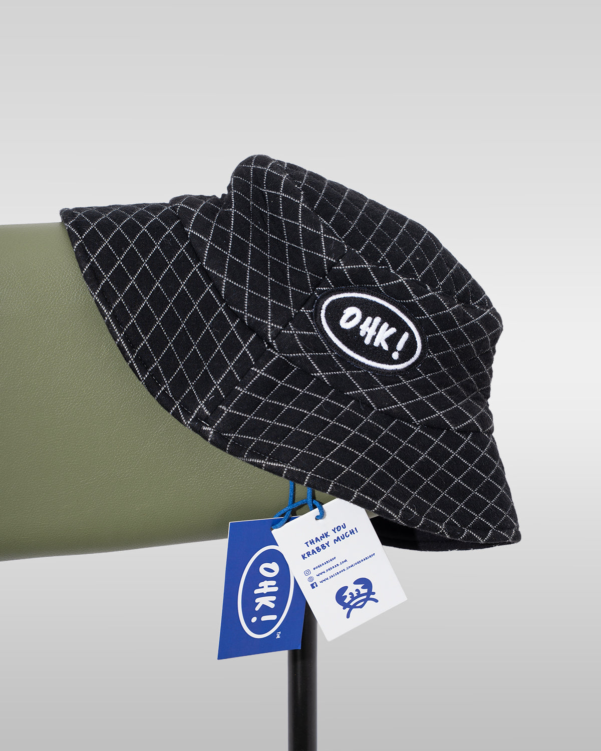 Ohk! Grid Quilted Bucket Hat