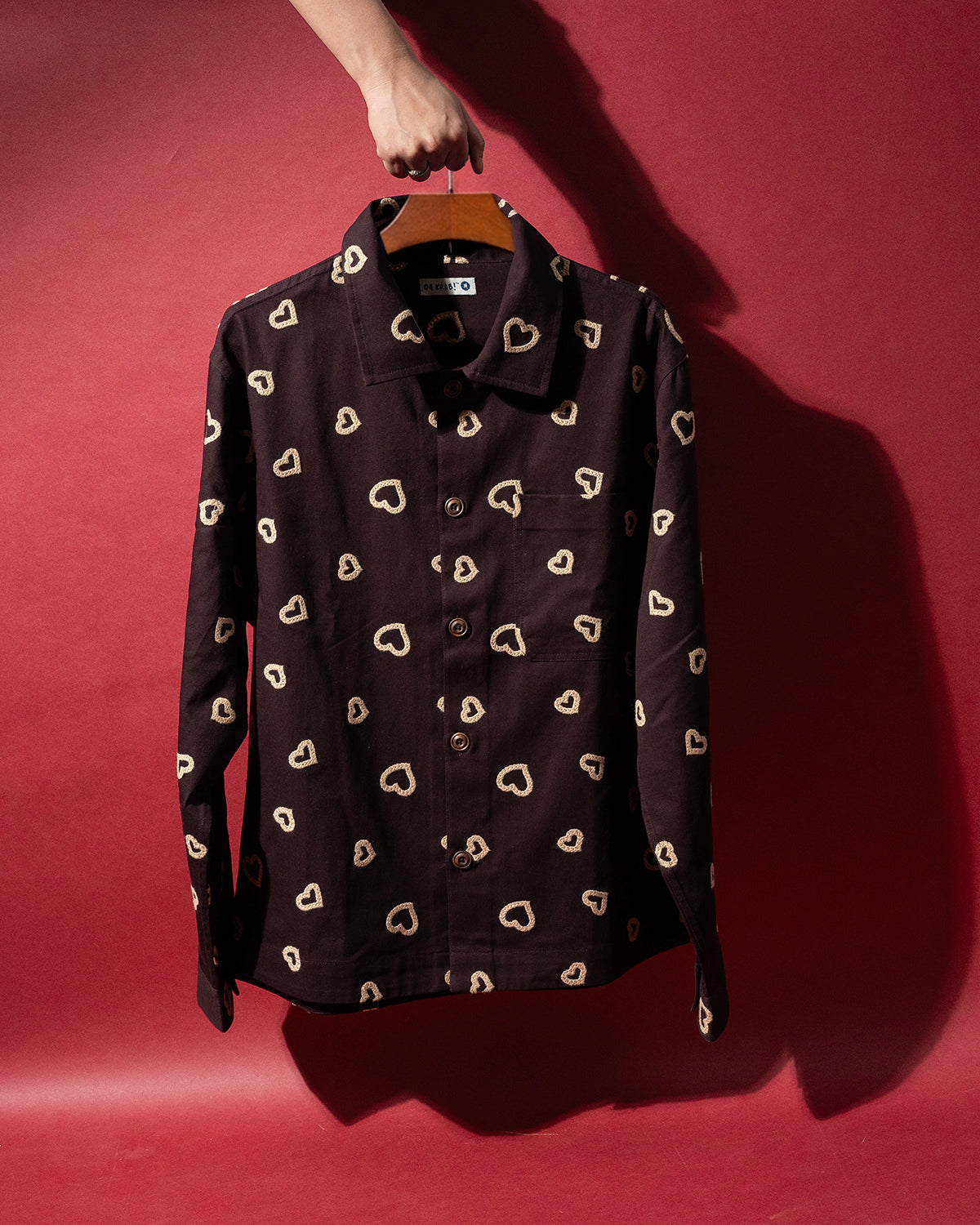 Winter Hearts Oversized Shacket